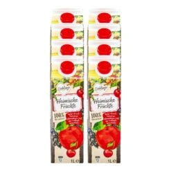 Fruchtstern Heimische Früchte Apfel-Kirsch-Johannisbeer 1 Liter, 8er Pack