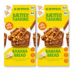 Baetter Baking Bio-Backmischung Banana Bread, 4er Pack